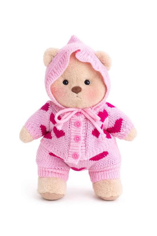 Pink Hearts - Teddy